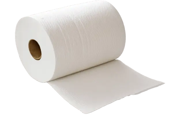 Auto-cut hardwound paper towel rolls for commercial dispensers